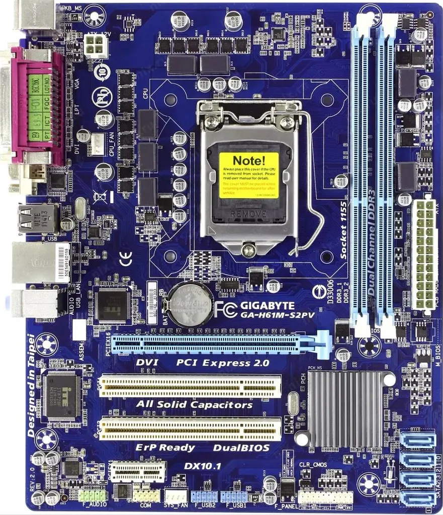 Материнська плата Gigabyte GA-H61M-S2PV (GA-H61M-S2PV) (Socket 1155, Intel H61, Micro-ATX) Б/в - фото 3