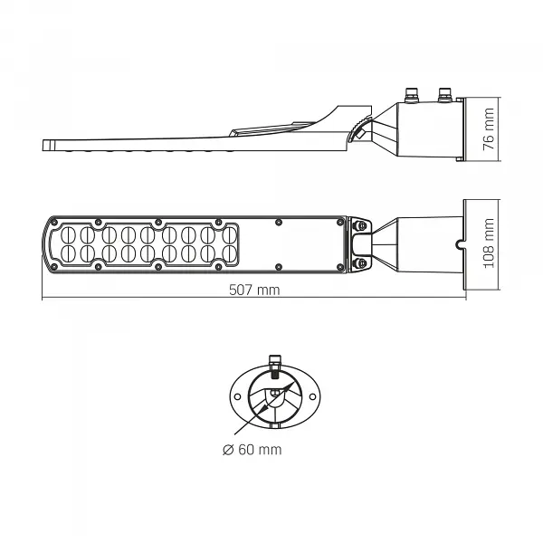 LED фонарь уличный VIDEX IP65 SLE18 50W 5000Lm 5000K 220V - фото 8