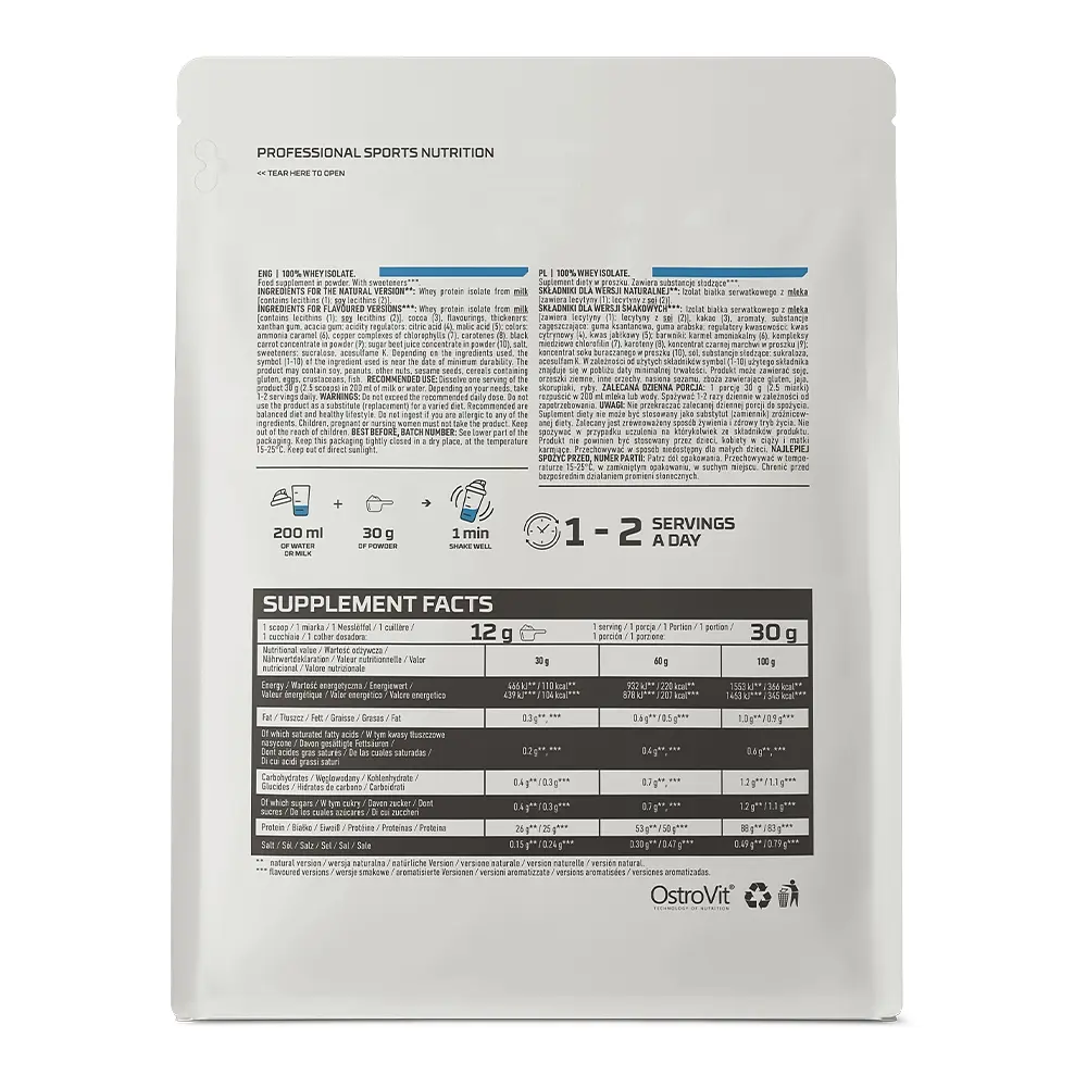 Протеїн OstroVit Whey Protein Isolate, 700 грам - Ванільні вафлі - фото 2