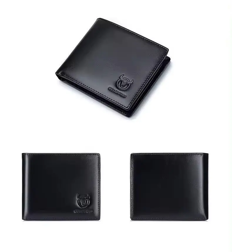 Мужской кожаный кошелек BULL 12х10х1.5 см acs0029245 - фото 2