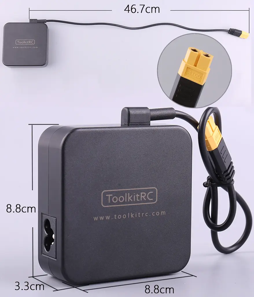 Блок живлення ToolKitRC ADP100 100W 20V 5A з роз'ємом XT60 для FPV M6D, M8P, M7 Black (18764) - фото 6