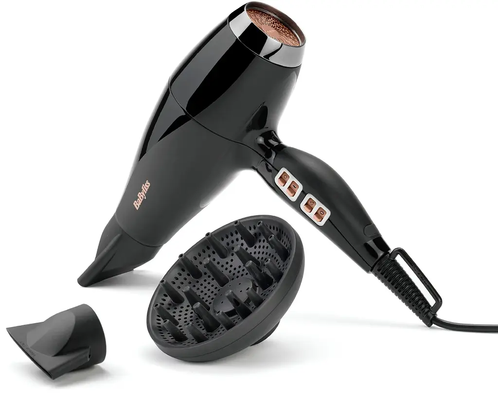 BaByliss Фен Air Power Pro, 2300Вт, 3 режими, дифузор, іоніз-я, хол. обдув, кераміка, чорно-рожевий - фото 3