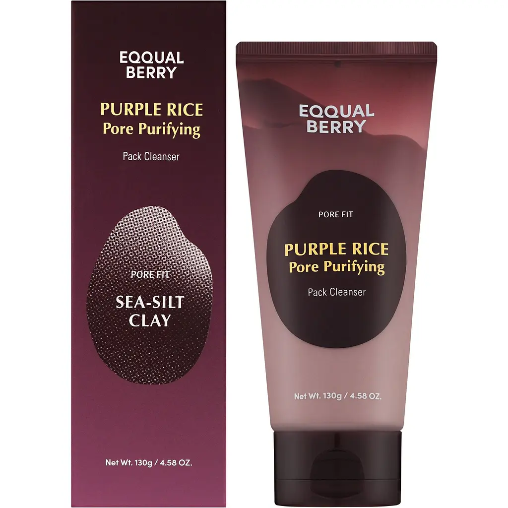 Паста для вмивання обличчя Eqqualberry Pore Fit Purple Rice Pore Purifying Pack Cleanser очищувальна 130 г - фото 2