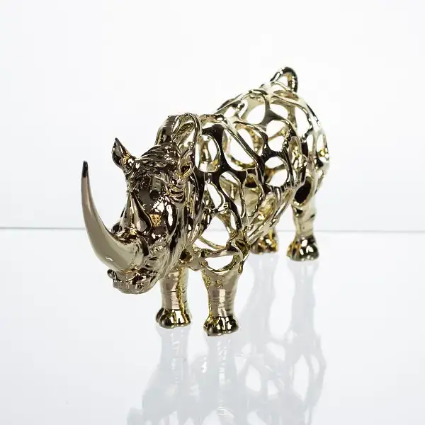 Декоративна фігурка Yiwu Rhinoceros 23х6х10 см металева статуетка колекційна для дому декор на камін HP-7-22 - фото 3