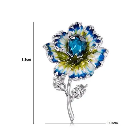Брошь Цветок 5.3 x 3.6 см - фото 2