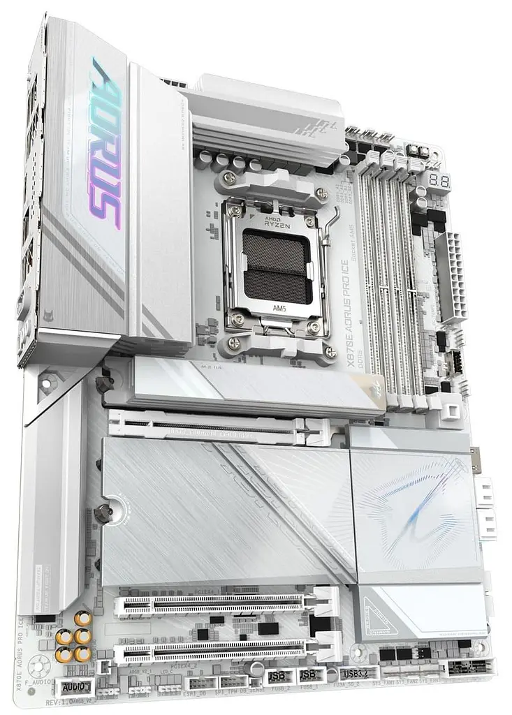 Материнська плата Gigabyte X870E AORUS PRO ICE (X870E AORUS PRO ICE) (Socket AM5, AMD X870E, ATX) - фото 3