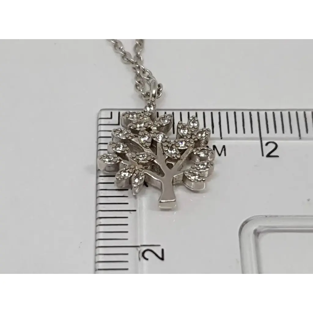 Срібне кольє Діама Дерево з фіанітами. Артикул 51011938695 - фото 4