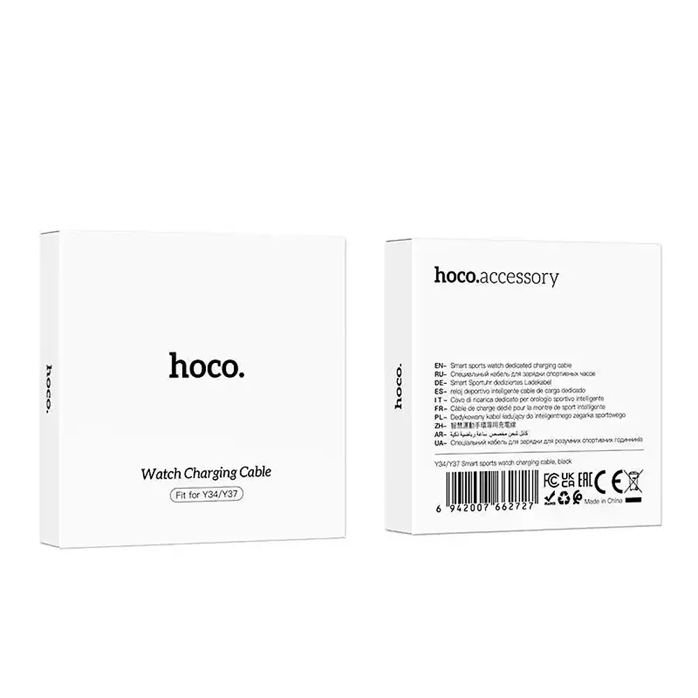 МЗП для смарт-годинника HocoY34/Y37/Y41 Smart sports watch charging cable Black - фото 2