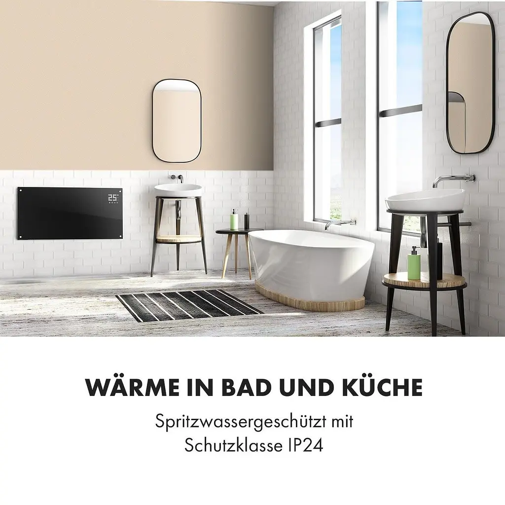 Конвекторный обогреватель Klarstein Bornholm Smart WiFi 2000 Вт черный (10034391)  - фото 6