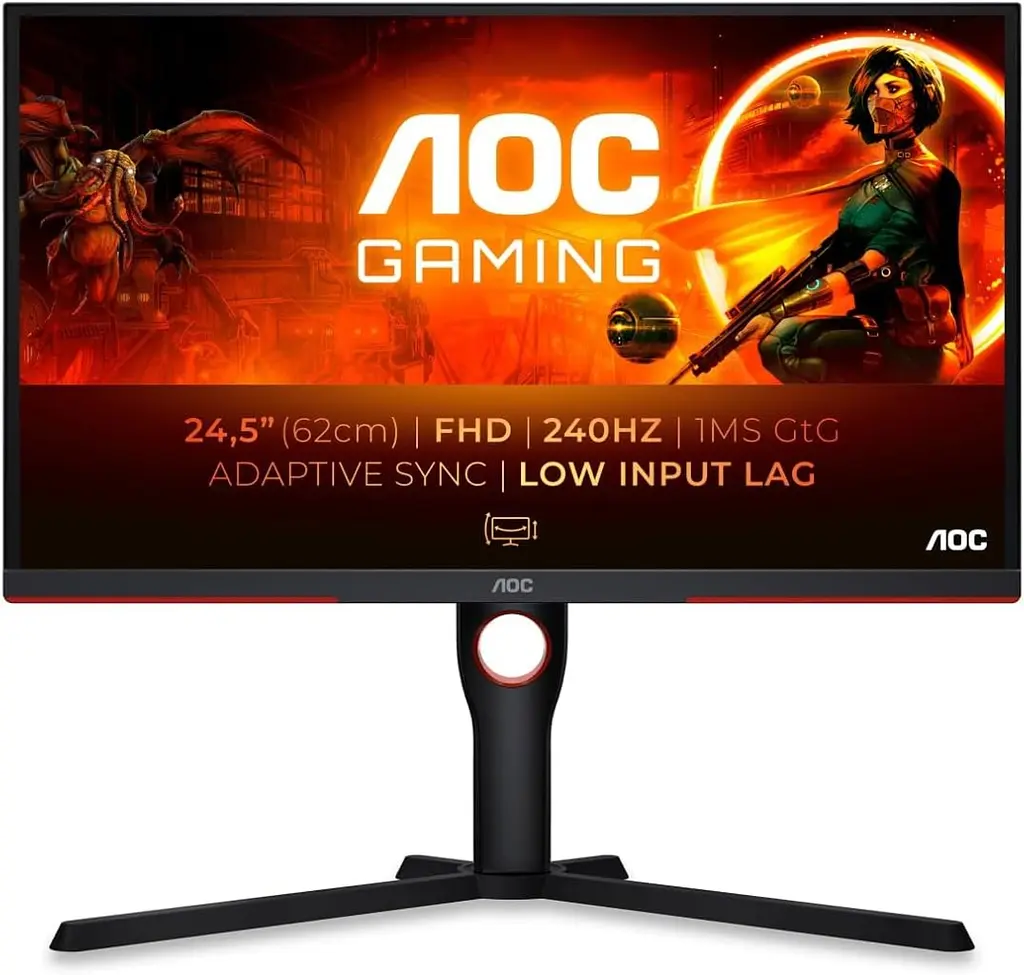 Б/В монітор 24.5" AOC 25G3ZM/BK Full HD 240Hz VA 0.5ms FreeSync