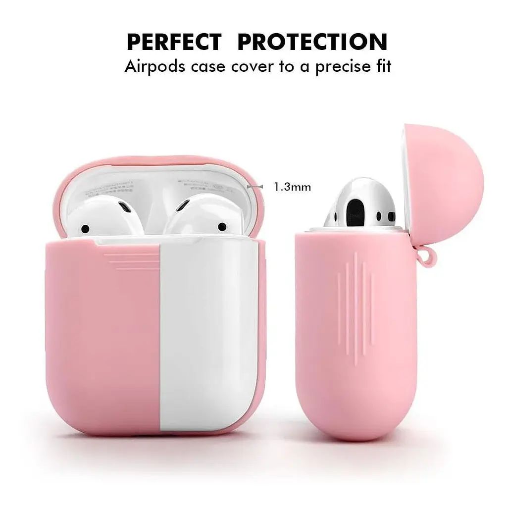 Чехол для беспроводных наушников - чехол для Airpods 1/2 Розовый чехол для эирподс - фото 3