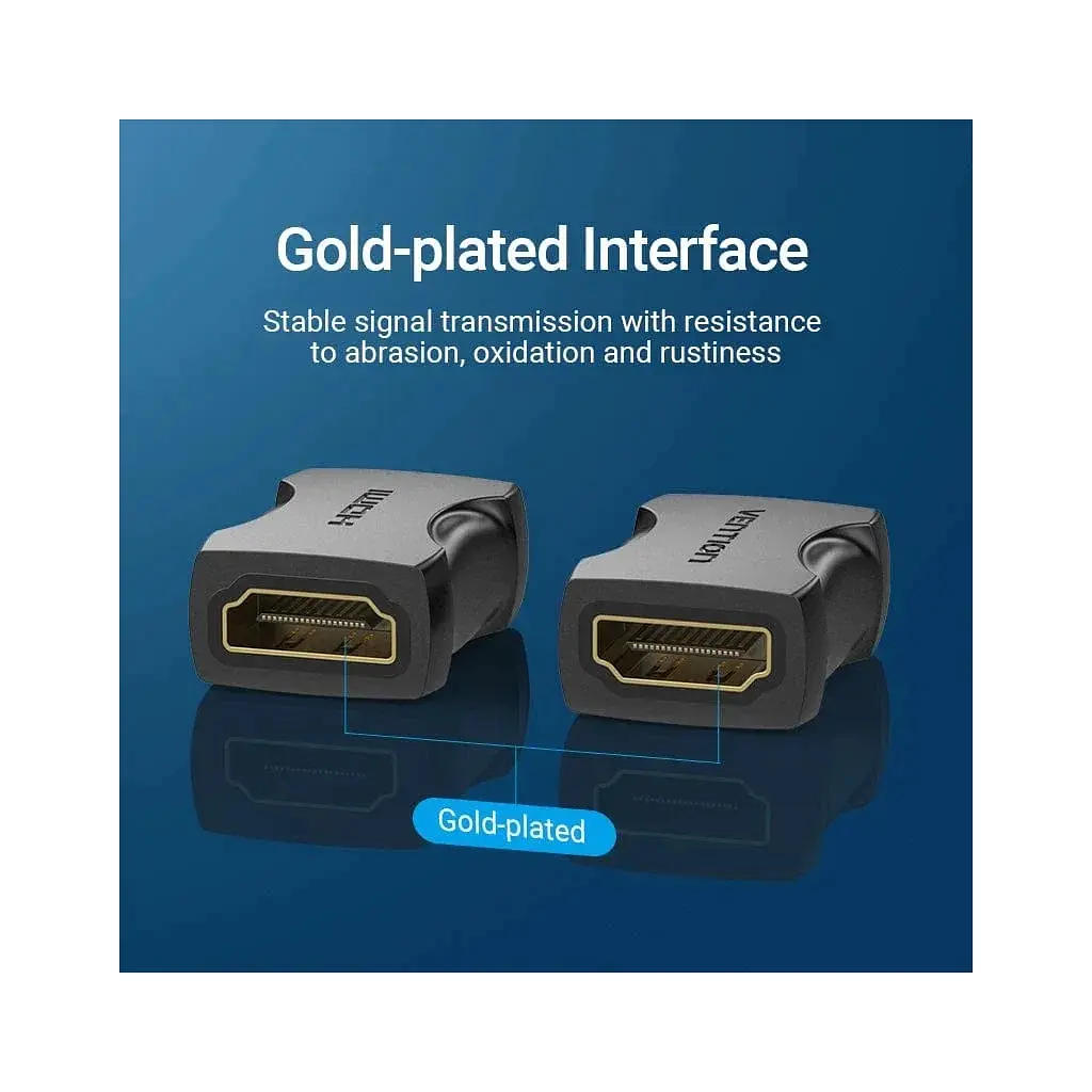 Переходник HDMI F to HDMI F black Vention (AIRB0) - фото 5