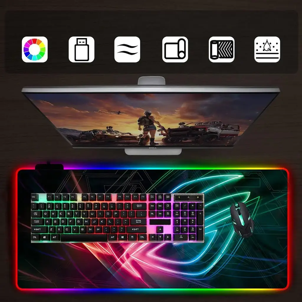Геймерський килимок Sky для мишки з RGB-підсвічуванням на 360 ° ROG GM 800x300x4 (G001) - фото 4