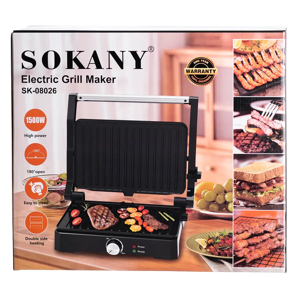 Електрогриль притискний SOKANY SK-08026 1500 Вт Sokany SK-08026 - фото 10