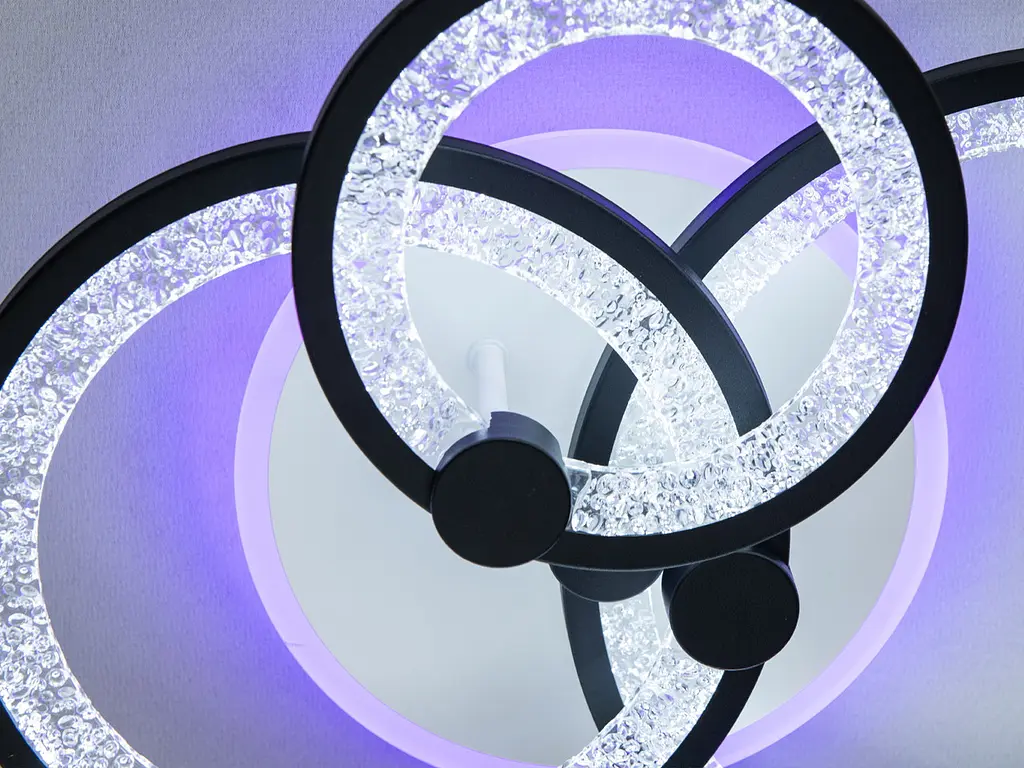 Стельовий світильник LED Diasha 8180/3BK, 70W, 3200K-6000K, чорний метал, сучасний стиль з пультом та диммером - фото 5