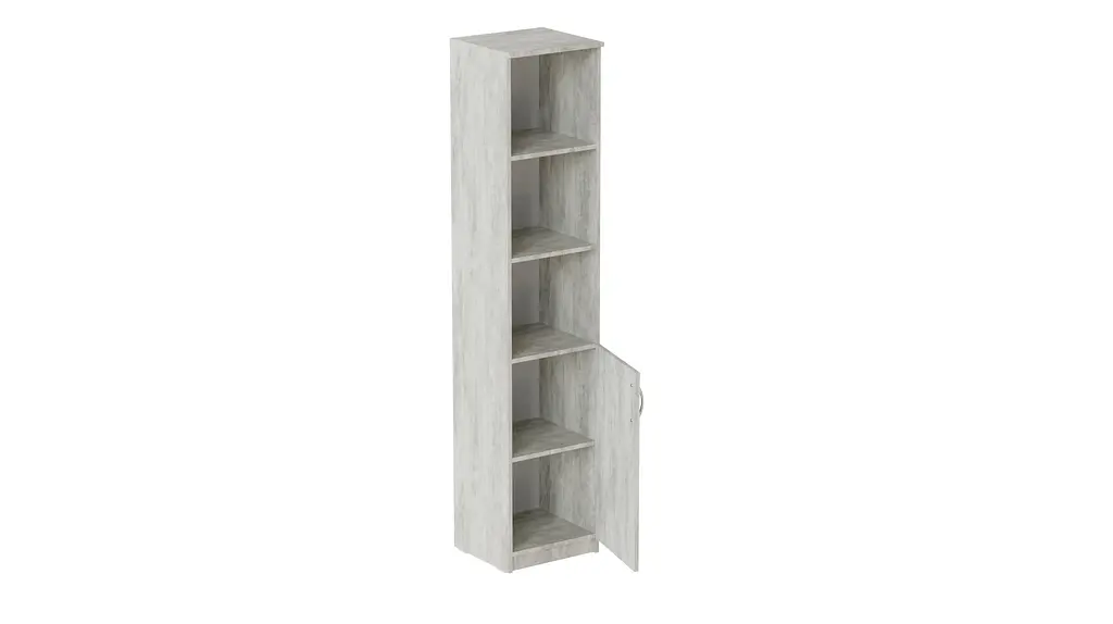 Пенал Анжело Ferrum-decor на 4 полиці з 1 дверима 1900x400x380 ДСП Бетон 16 мм (FRD-104916) - фото 2
