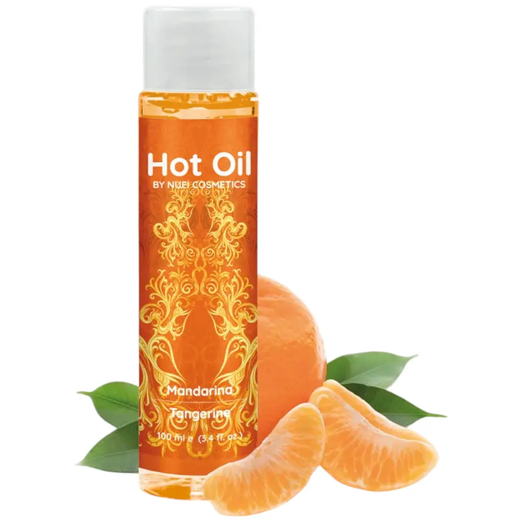 Їстівна масажна олія Nuei Hot Oil зігріваючий ефект для масажу і цитрусових поцілунків Мандарин 100 мл - фото 1