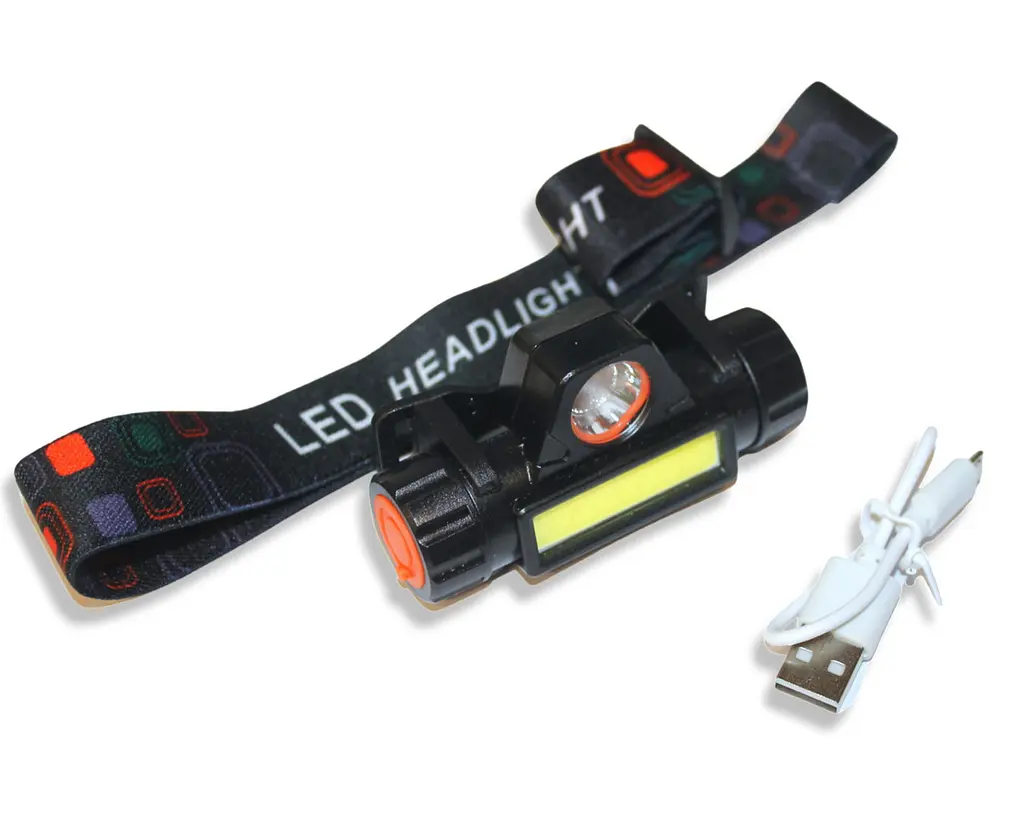 Ліхтарик налобний світлодіодний акумуляторний з магнітом USB 8.5х4 см, Yu Xin 85451 - фото 2