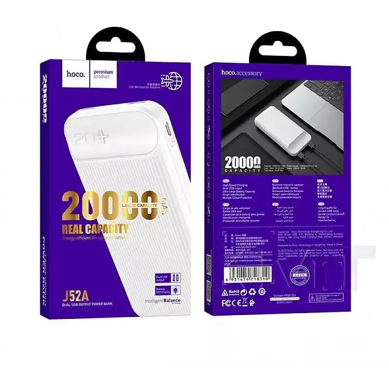 Павербанк Hoco J52A 20000 mAh New joy White - фото 4