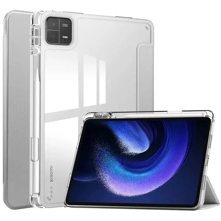 Чехол-книжка BeCover TPU Edge с креплением для стилуса для Xiaomi Mi Pad 6 / 6 Pro 11" Sliver (709560) - фото 2