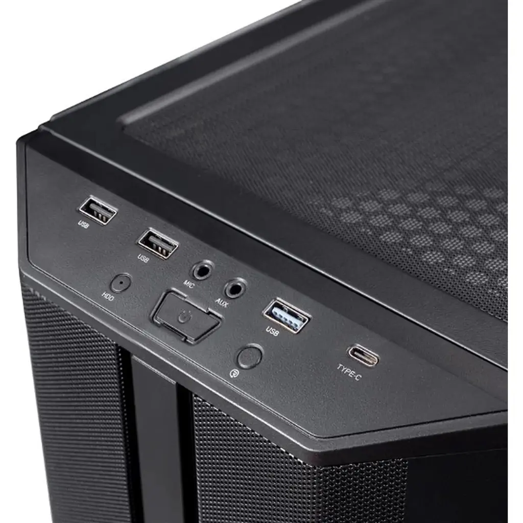 Корпус Prologix E122 Tempered Glass&Mesh Black [146857] - фото 11