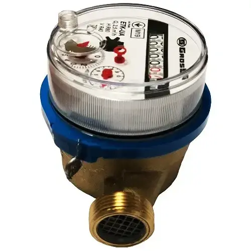 Лічильник холодної води Gross ETK-UA 15Х/110 Ду 15 з гайками 30412 - фото 3