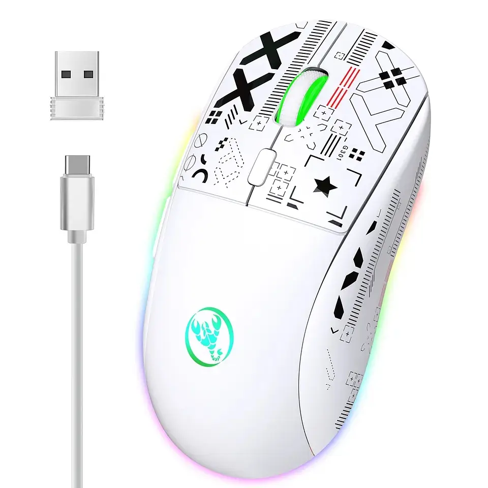 Миша бездротова Imice HYSJ Т90 2.4G + Bluetooth White - фото 4