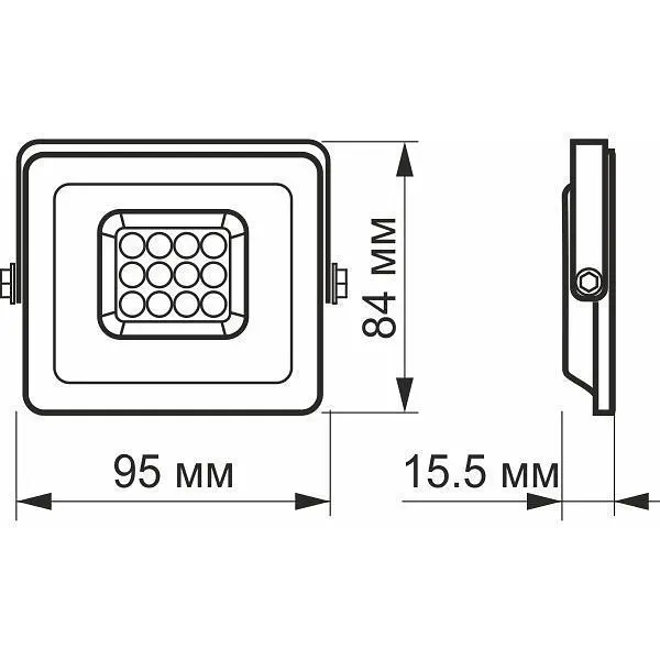 Світлодіодний прожектор Videx F2e 10W 5000K (VL-F2e-105W) [144807] - фото 3