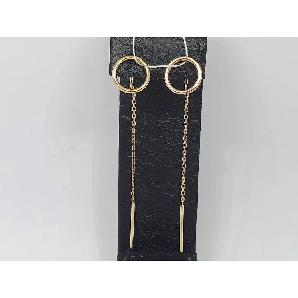 Золотые серьги-протяжки Харьковская ювелирная фабрика. 700724-С - фото 3