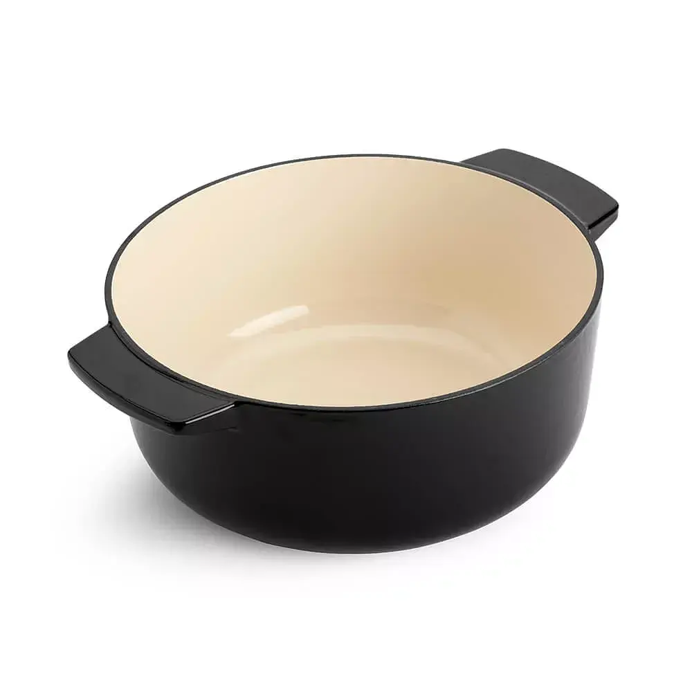 Каструля чавунна з кришкою KitchenAid 22 см 3,3 л чорна (CC006058-001) - фото 3