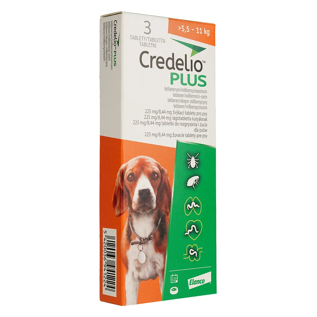 Противопаразитарные таблетки для собак Credelio Plus от блох, клещей и гельминтов 5.5-11 кг 3 шт. - фото 3