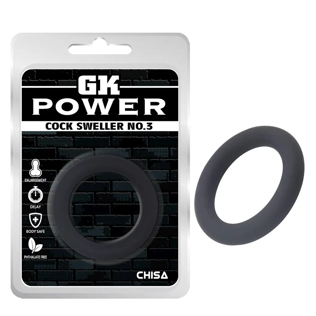 Ерекційне кільце GK Power Cock Sweller No.3 чорний - фото 2