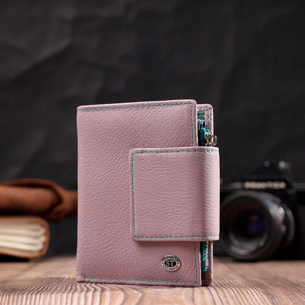 Жіночий шкіряний гаманець ST Leather 9х12х1.5 см acs0028364 - фото 7
