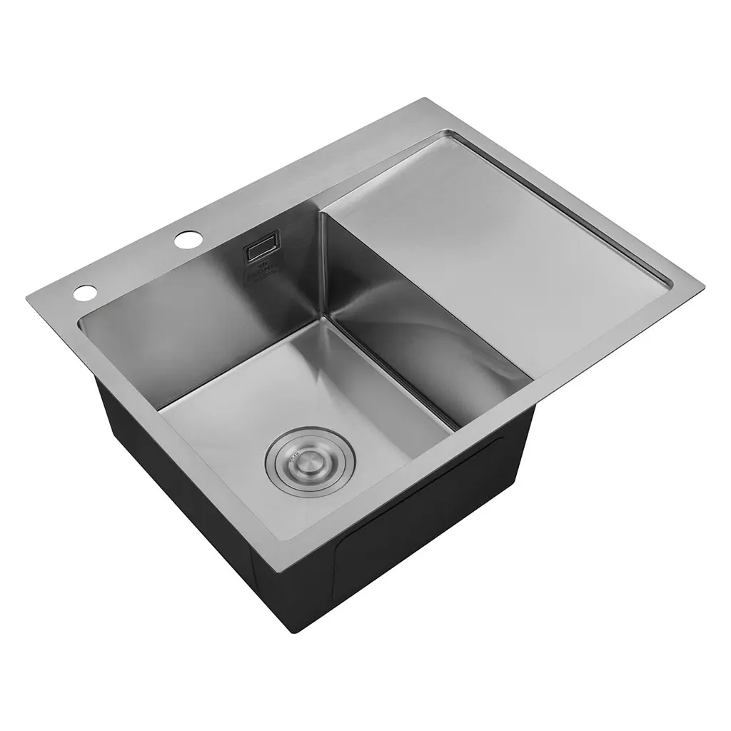 Кухонна мийка Kroner KRP Gebürstet - 6350LHM (3.0/1.0 мм) (CV031320) - фото 3