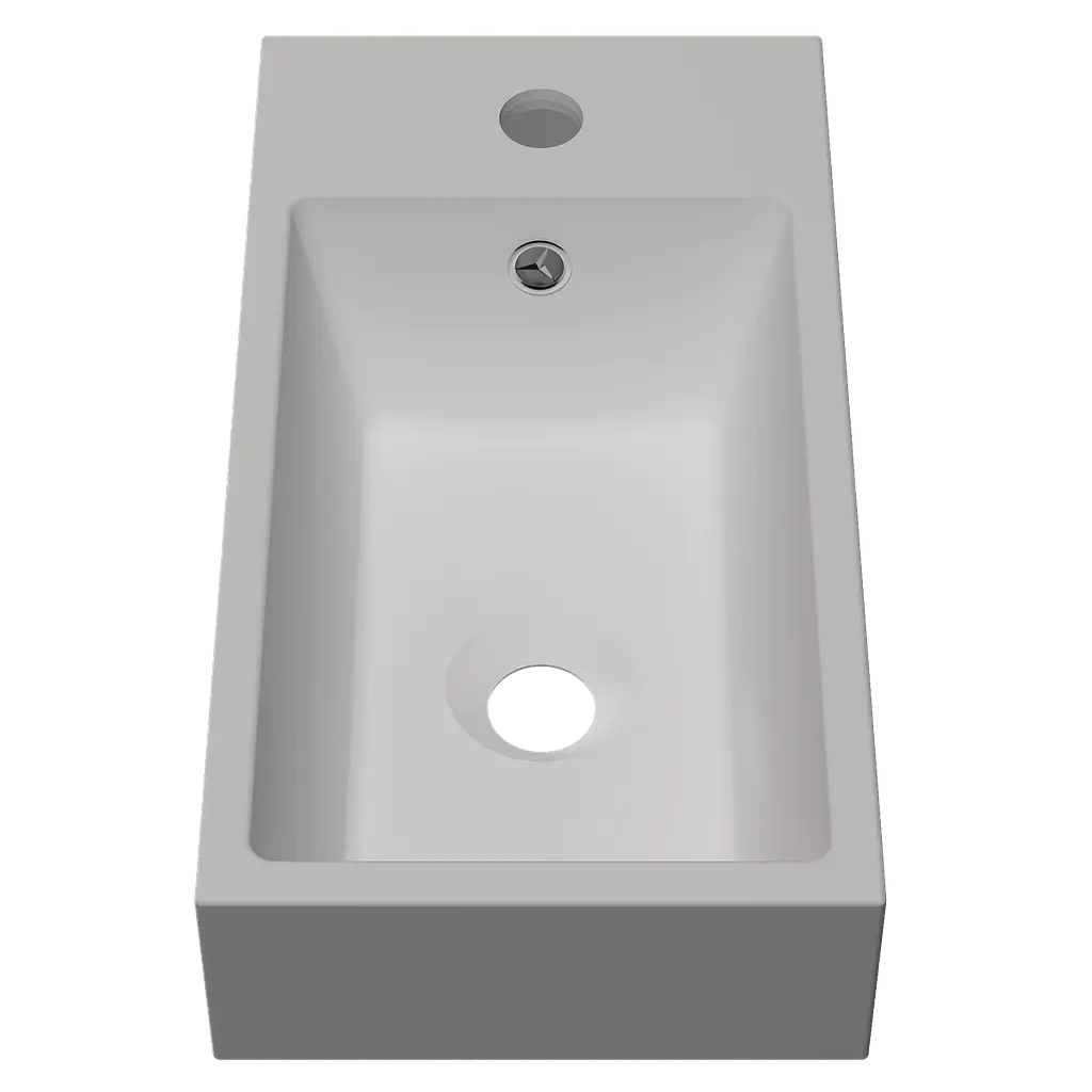 Раковина матова накладна Amidicon Mini 45 450x250 з литого каменю MINI_45_MAT, Білий матовий - фото 3