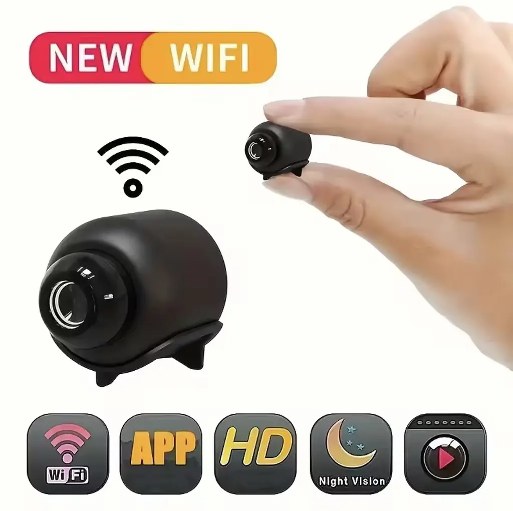 WiFi-камера X5 1080P HD - міні-камера спостереження з нічним баченням, детектором руху, широким кутом 140° - фото 2