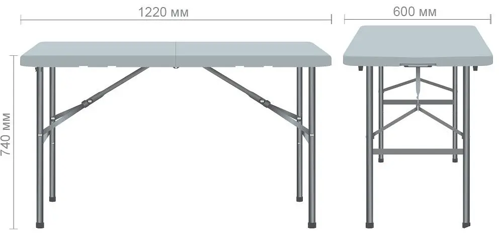 Складаний пластиковий стіл Rayvon-F - фото 3