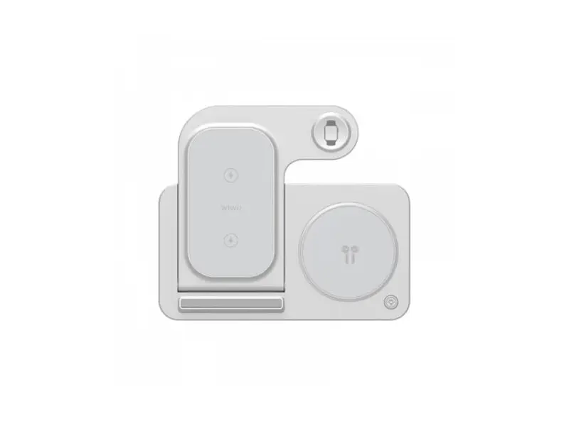 Бездротовий зарядний пристрій WiWU WI-W020 3 в 1 15 W White - фото 5