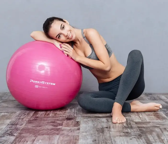 М'яч для фітнесу (фітбол) Power System PS-4018 Ø85 cm PRO Gymball Pink (PS-4018PI-0) - фото 3