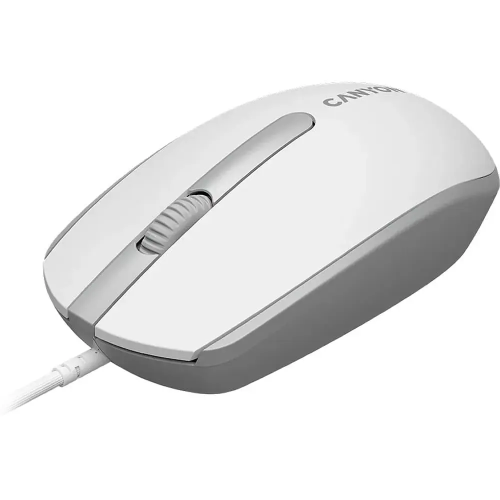 Миша Canyon M-10 Wired White Grey (CNE-CMS10WG) - фото 2