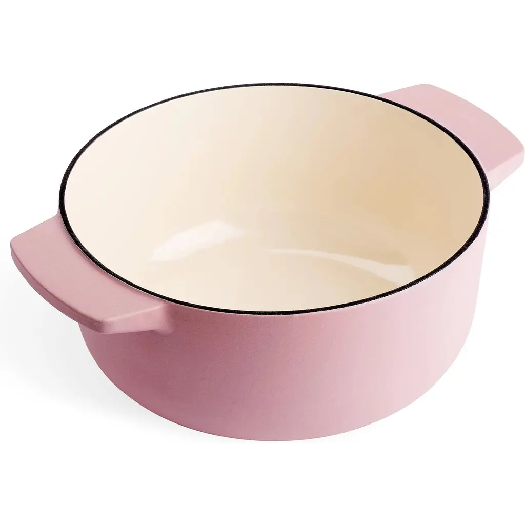 Каструля KitchenAid Cast Iron чавунна з кришкою 26 см 5.2 л суха троянда (CC007431-001) - фото 4