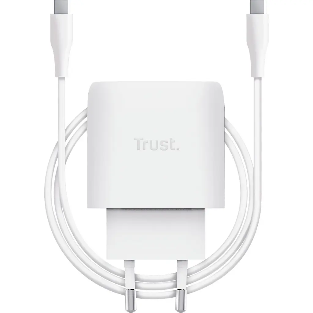 Зарядний пристрій мережевий Trust Maxo 45Вт, GaN, USB-C PD/PPS, білий - фото 7