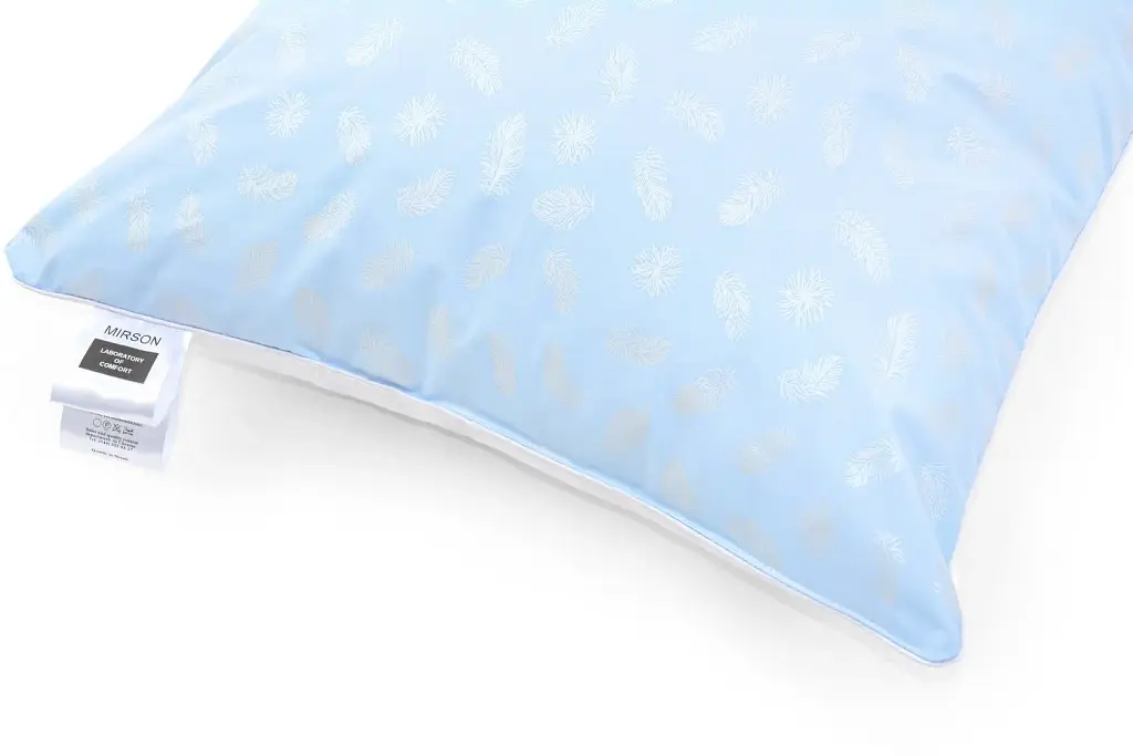 Подушка пухова MirSon Karmen №1803 Bio-Blue м'яка пух 90% 50х70 см біло-блакитна (2200003011845) - фото 3