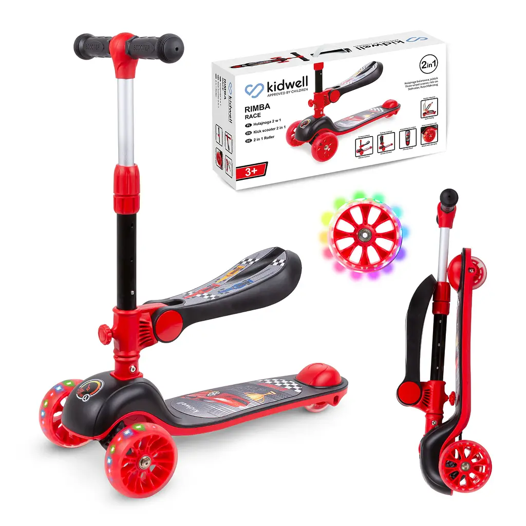 Детский самокат Kidwell Rimba Race 2 в 1 с седлом (5901130086214) - фото 8