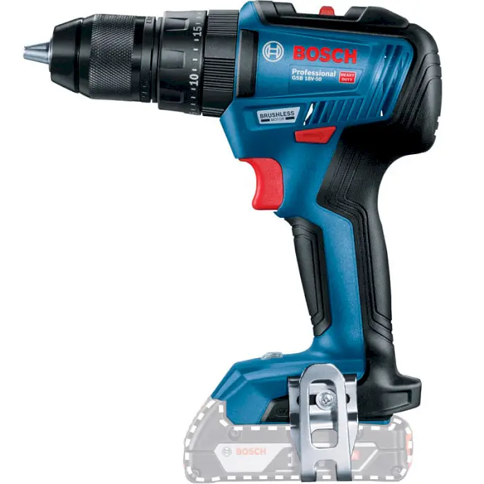 Шуруповерт-дрель ударная аккумуляторная Professional GSB 18 V-50 18В Bosch teh0025360 - фото 3