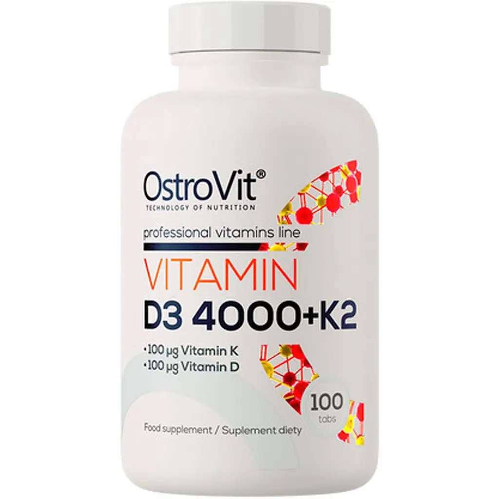 Вітамінний комплекс OstroVit Vitamin D3 4000 + K2 100 таблеток
