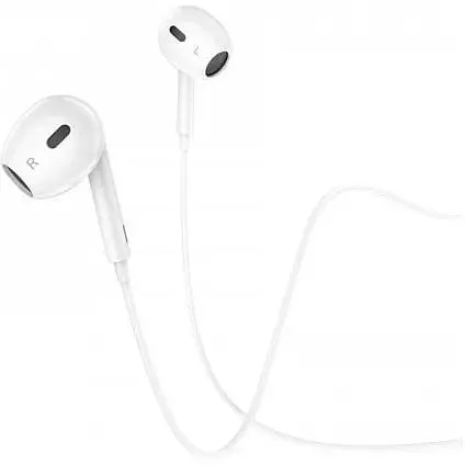 Навушники Hoco Lightning crystal earphones with mic M1 Max білі - фото 7