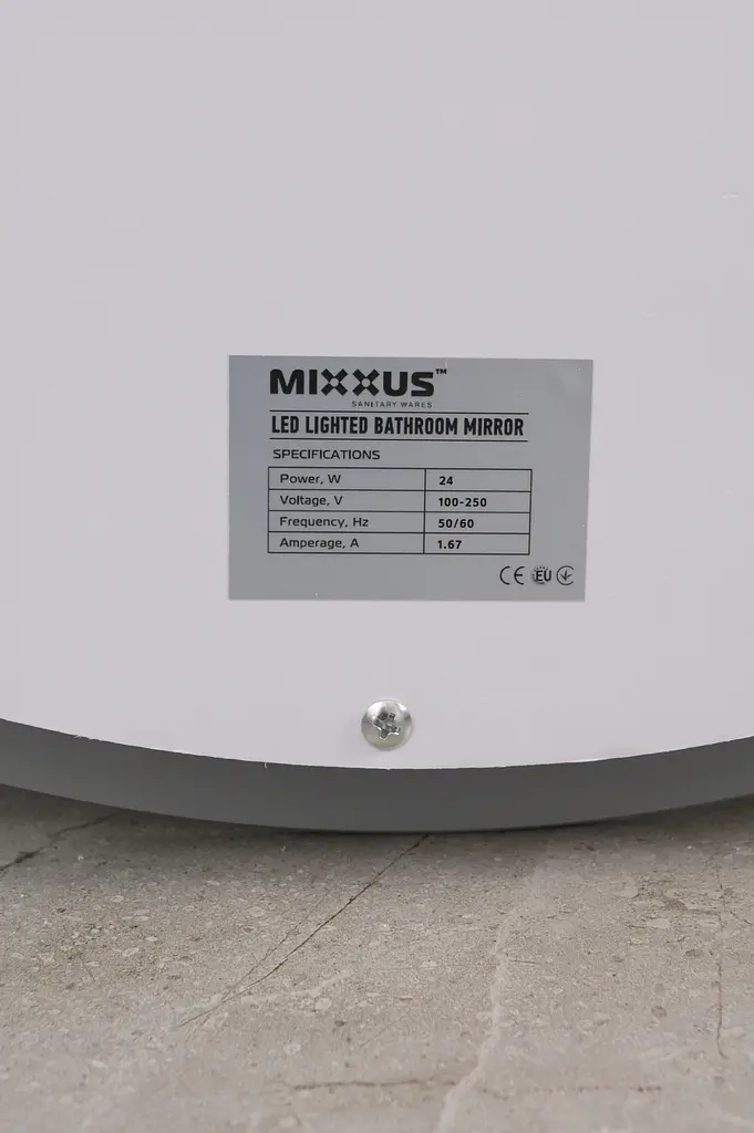 Дзеркало Mixxus Plain MC02-80-CASE (LED Touch, годинник, антизапотівання, димер, регулювання яскравості) MI7158 - фото 3