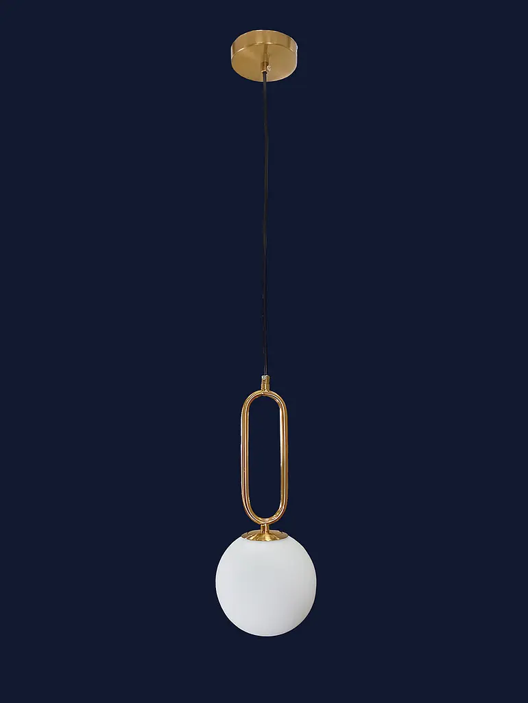 Підвісний світильник шар білого кольору в стилі лофт Levistella 9098067 BRZ+WH - фото 2