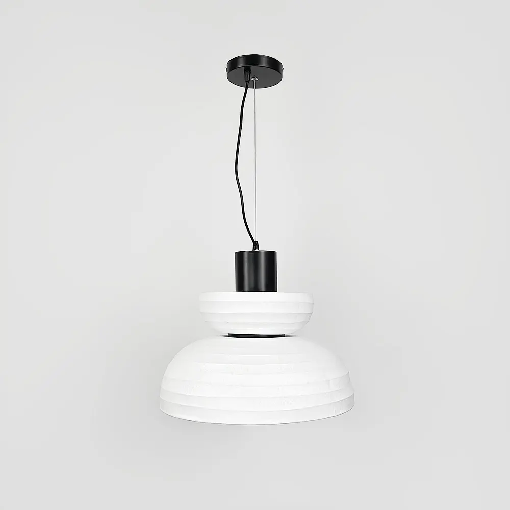 Люстра в черном корпусе с белым абажуром Ø 40 см Ст. PL 053-400 | Line F - фото 7